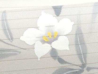 平和屋着物＊夏物　塩瀬　九寸名古屋帯　手描き　枝花文　正絹　逸品　CABH8199fb