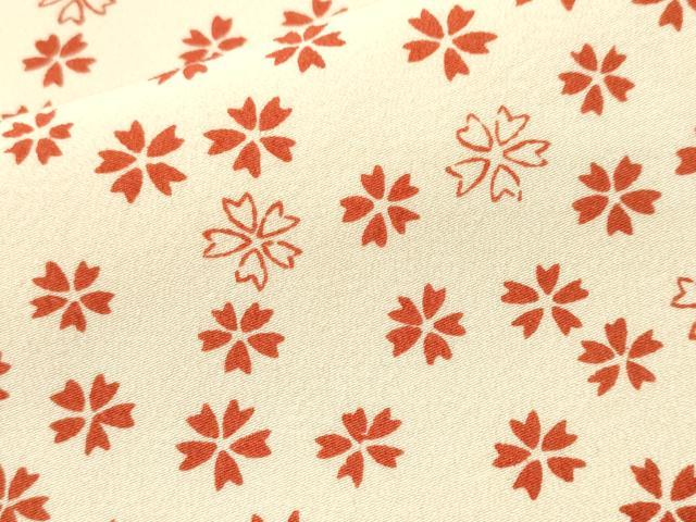 平和屋着物■上質な小紋　舞桜文　正絹　逸品　CABH8967ev