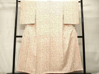 平和屋着物■上質な小紋　舞桜文　正絹　逸品　CABH8967ev