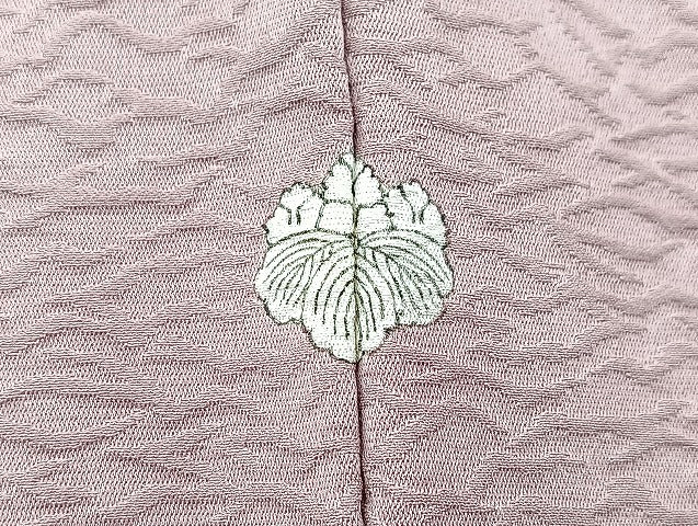 平和屋着物■上質な色無地　氷割れ地紋　撫子色　正絹　逸品　未使用　BAAX3573yc