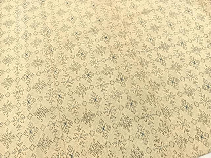 平和屋着物▽本塩沢　単衣　幾何学文様　正絹　逸品　BAAX3579yc