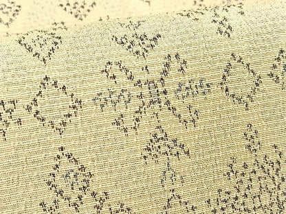 平和屋着物▽本塩沢　単衣　幾何学文様　正絹　逸品　BAAX3579yc