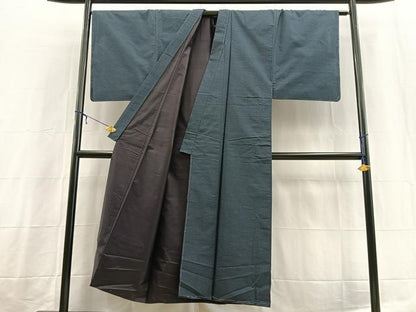 平和屋着物■男性　本場大島紬　アンサンブル　長羽織　80亀甲　総詰め　正絹　逸品　未使用　BAAX3700yc