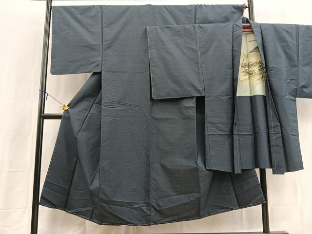 平和屋着物■男性　本場大島紬　アンサンブル　長羽織　80亀甲　総詰め　正絹　逸品　未使用　BAAX3700yc