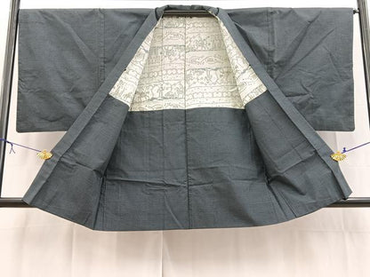 平和屋着物■男性　本場大島紬　アンサンブル　100亀甲　総詰め　正絹　逸品　BAAX3707yc