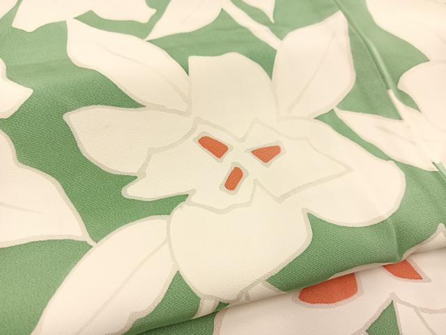 平和屋着物■上質な小紋　草花文　正絹　逸品　BAAX3797yc