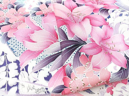 平和屋着物■豪華振袖　草花文　暈し染め　正絹　逸品　BAAX3781yc