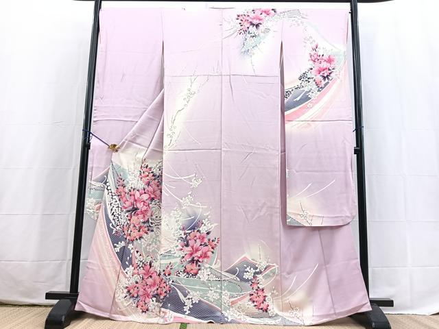 平和屋着物■豪華振袖　草花文　暈し染め　正絹　逸品　BAAX3781yc