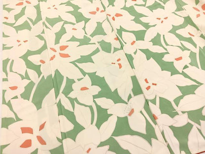 平和屋着物■上質な小紋　草花文　正絹　逸品　BAAX3797yc