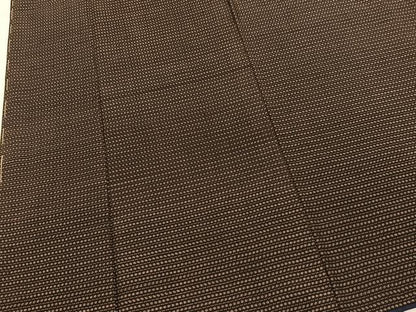 平和屋着物■男性　紬　横段文　正絹　逸品　BAAX3810yc