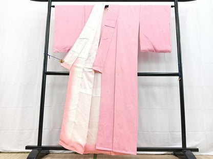 平和屋着物●上質な小紋　地紋起こし　楓地紋　正絹　逸品　BAAX3940yc