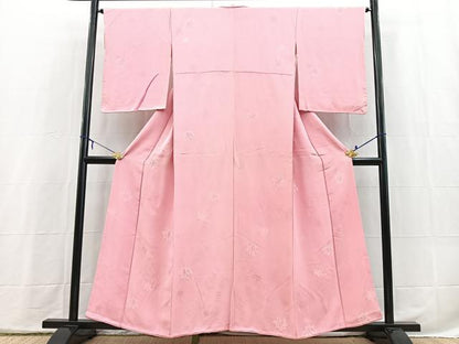 平和屋着物●上質な小紋　地紋起こし　楓地紋　正絹　逸品　BAAX3940yc