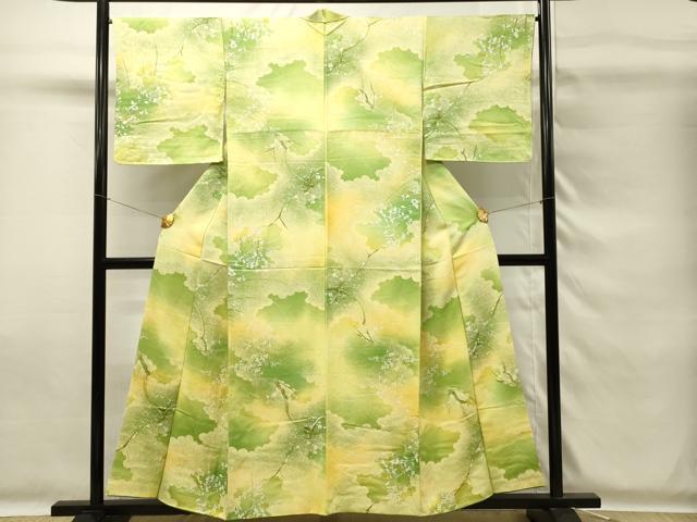 平和屋着物■訪問着　雲取り花文　暈し染め　正絹　逸品　DABG4286qp