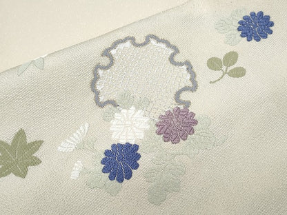 平和屋着物●訪問着　唐織　雪輪花文　金銀糸　正絹　逸品　CABI1283th