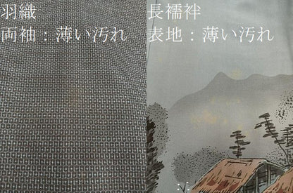 平和屋着物■男性　本場大島紬　アンサンブル　襦袢セット　100亀甲　総詰め　正絹　逸品　BAAX5751mz