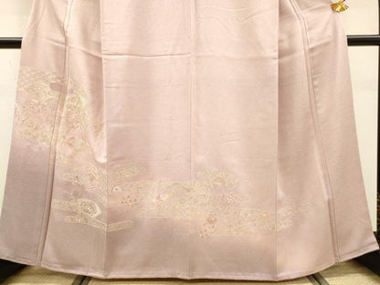 平和屋着物▼中国三大刺繍 スワトウ刺繍 汕頭刺繍 総刺繍 訪問着 吉祥霞地紙花文 暈し染 正絹 逸品 DABG5314fe