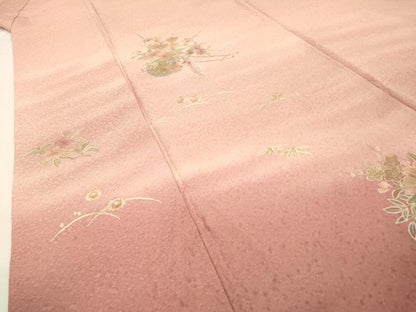 平和屋着物▼中国三大刺繍　スワトウ刺繍　汕頭刺繍　総刺繍　訪問着　花車　暈し染　正絹　逸品　DABG5318fe