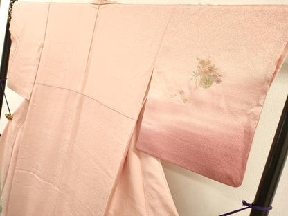 平和屋着物▼中国三大刺繍　スワトウ刺繍　汕頭刺繍　総刺繍　訪問着　花車　暈し染　正絹　逸品　DABG5318fe