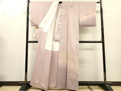 平和屋着物▼中国三大刺繍 スワトウ刺繍 汕頭刺繍 総刺繍 訪問着 吉祥霞地紙花文 暈し染 正絹 逸品 DABG5314fe