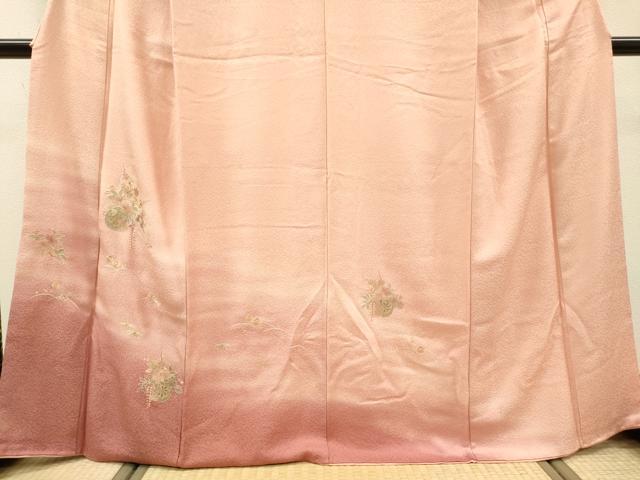 平和屋着物▼中国三大刺繍　スワトウ刺繍　汕頭刺繍　総刺繍　訪問着　花車　暈し染　正絹　逸品　DABG5318fe