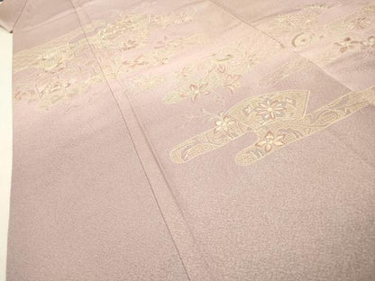 平和屋着物▼中国三大刺繍 スワトウ刺繍 汕頭刺繍 総刺繍 訪問着 吉祥霞地紙花文 暈し染 正絹 逸品 DABG5314fe