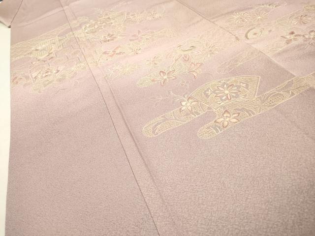 平和屋着物▼中国三大刺繍 スワトウ刺繍 汕頭刺繍 総刺繍 訪問着 吉祥霞地紙花文 暈し染 正絹 逸品 DABG5314fe