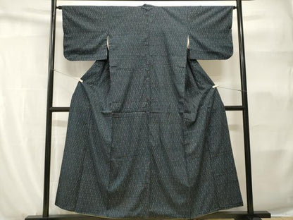 平和屋着物■上質な紬　亀甲柄　正絹　逸品　CABH9155ev