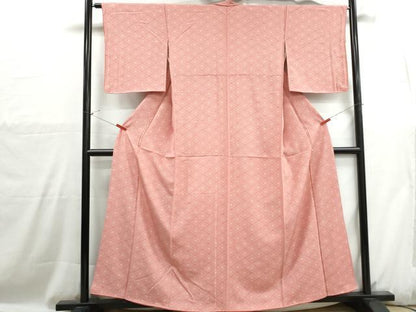 平和屋着物■上質な小紋　菱文　正絹　逸品　DABH1096qa
