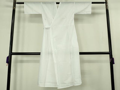 平和屋着物∴極上　夏物 浴衣・小紋兼用 肌襦袢・兵児帯(深紫色)3点セット レース　花唐草文　スカイグリーン色　逸品　新品　DZAB10550kh6