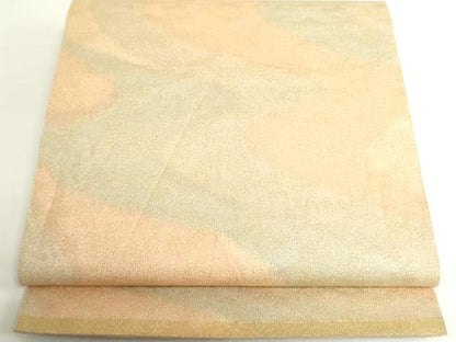 平和屋着物◎砂子綴れ　全通柄袋帯　流水文　金糸　正絹　逸品　DABH0087op