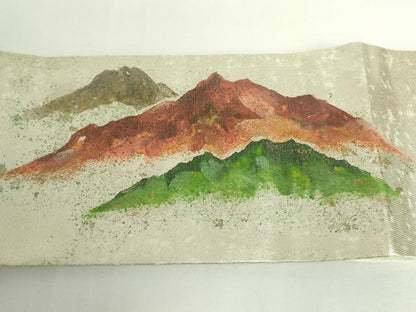 平和屋着物◎つけ帯　重ね山　金銀糸　引箔　正絹　逸品　DABH0080op