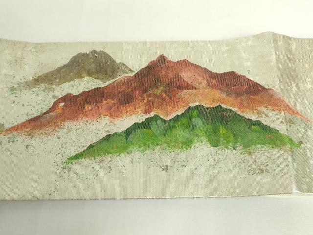 平和屋着物◎つけ帯　重ね山　金銀糸　引箔　正絹　逸品　DABH0080op