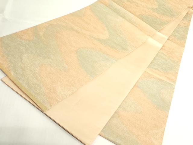 平和屋着物◎砂子綴れ　全通柄袋帯　流水文　金糸　正絹　逸品　DABH0087op