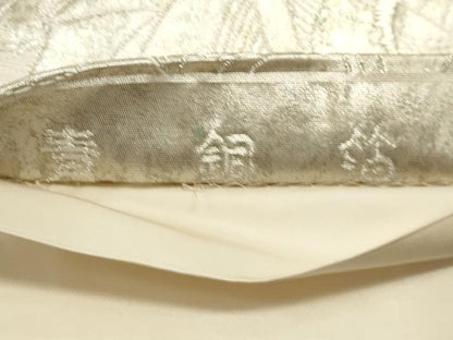 平和屋着物◎六通柄袋帯　平安人物文　青銅箔　銀糸　引箔　正絹　逸品　DABG7000cd