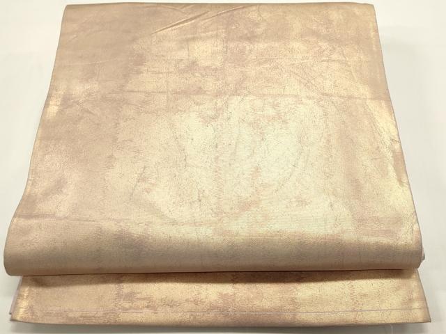平和屋着物◎六通柄袋帯　変わり格子　金糸　引箔　正絹　逸品　DABH1534cd