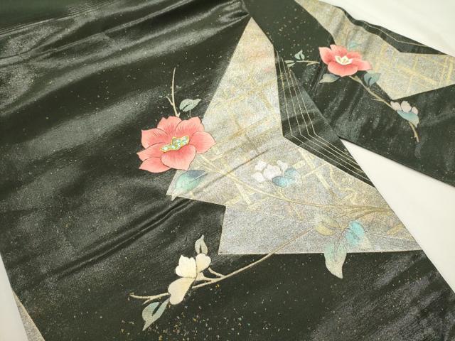 平和屋着物◎九寸名古屋帯　刺繍　螺鈿　金銀糸　正絹　逸品　DABH1542cd