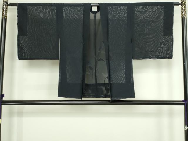 平和屋着物▽羽織　スリーシーズン　春夏秋　塵除け　枝花文　正絹　逸品　DABG9778sf