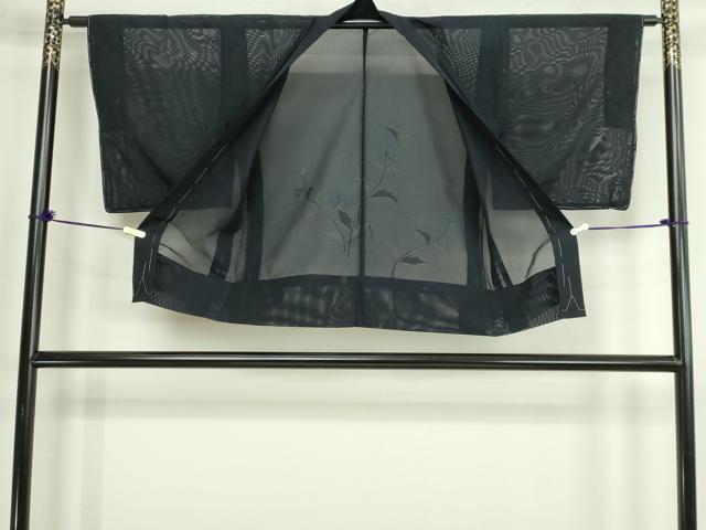 平和屋着物▽羽織　スリーシーズン　春夏秋　塵除け　枝花文　正絹　逸品　DABG9778sf