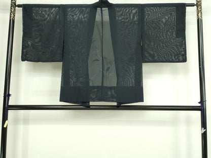 平和屋着物▽羽織　スリーシーズン　春夏秋　塵除け　枝花文　正絹　逸品　DABG9778sf
