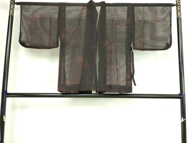 平和屋着物▽道中着　スリーシーズン　春夏秋　塵除け　霞文　正絹　逸品　DABG9788sf