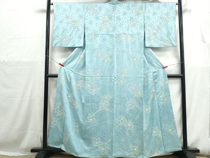 平和屋着物■訪問着　絞り　枝花文　正絹　逸品　DABH1155qa