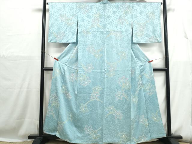 平和屋着物■訪問着　絞り　枝花文　正絹　逸品　DABH1155qa