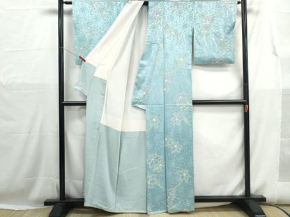 平和屋着物■訪問着　絞り　枝花文　正絹　逸品　DABH1155qa