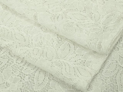平和屋着物∴極上　夏物 浴衣・小紋兼用　肌襦袢・兵児帯(濃色)3点セット　レース　花唐草文　ホワイト　白地　逸品　新品　DZAB10534kh6