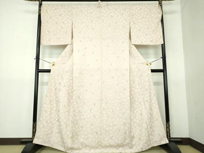 平和屋着物●上質な小紋　舞桜　正絹　逸品　DABG8254ps