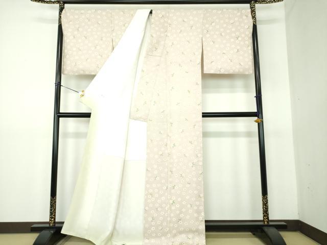 平和屋着物●上質な小紋　舞桜　正絹　逸品　DABG8254ps