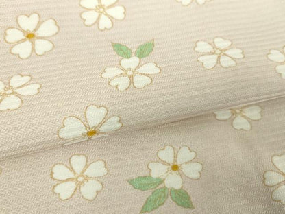 平和屋着物●上質な小紋　舞桜　正絹　逸品　DABG8254ps