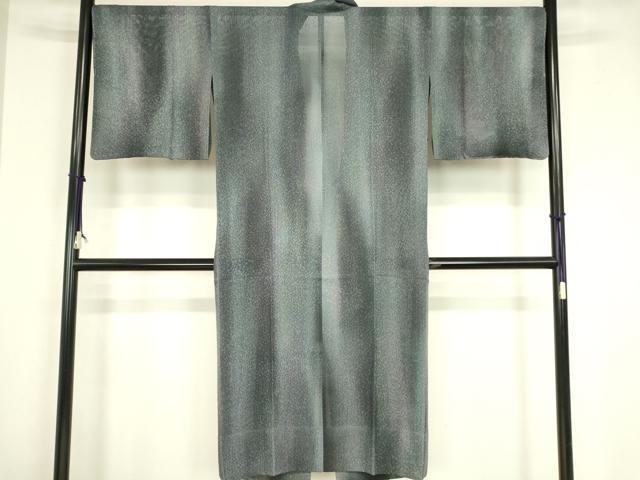 平和屋着物▽道中着　スリーシーズン　春夏秋　塵除け　作家物　霞文　ロング丈　反端付き　正絹　逸品　DABG0717az