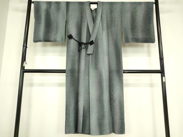 平和屋着物▽道中着　スリーシーズン　春夏秋　塵除け　作家物　霞文　ロング丈　反端付き　正絹　逸品　DABG0717az