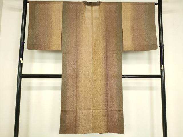 平和屋着物▽道行コート　スリーシーズン　春夏秋　塵除け　間道　鈴乃屋扱い　ロング丈　正絹　逸品　DABG0718az